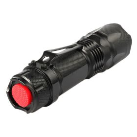 LED Mini Telescopic Zoom Rechargeable Strong Light Flashlight