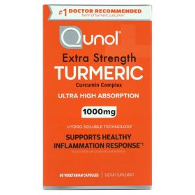 Qunol Turmeric Curcumin Capsules (60 Count) with Ultra High Absorption, 1000mg Joint Support Herbal Supplement