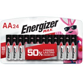 Energizer MAX AA Batteries (24 Pack), Double A Alkaline Batteries