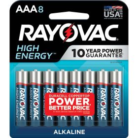 Rayovac High Energy AAA Batteries (8 Pack), Triple A Batteries