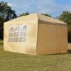 3 x 3m Two Doors & Two Windows Practical Waterproof Right-Angle Folding Tent Khaki