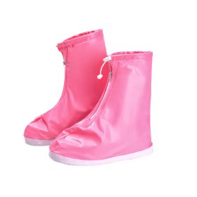 Rain Shoe Covers, Waterproof Shoe Covers for Men Women, Reusable Galoshes Overshoes (Color: Pink, size: XL)