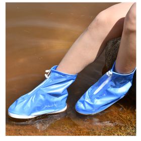 Rain Shoe Covers, Waterproof Shoe Covers for Men Women, Reusable Galoshes Overshoes (Color: Blue, size: S)