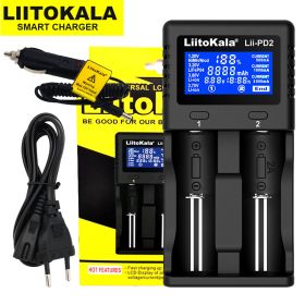 Lii-PD4 Lii-PD2 Lii-402 Lii202 Lii100 18650 Charger Universal Smart Charger for 26650 18650 21700 18500 AA AAA battery (Color: Lii-PD2 full set)