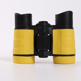 4*30mm Kids Telescope Colorful Rubber Handle Anti-slip Kids Toy; Dual-body Telescope (Color: Yellow)