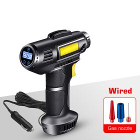 120W Portable Car Air Compressor; Wired/Wireless Handheld Car Inflatable Pump Electric; Automobiles Tire Inflator With LED Light For Car (Style: Wired)