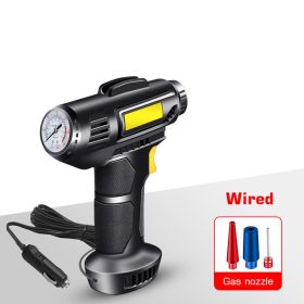 120W Portable Car Air Compressor; Wired/Wireless Handheld Car Inflatable Pump Electric; Automobiles Tire Inflator With LED Light For Car (Style: Wired Pointer)