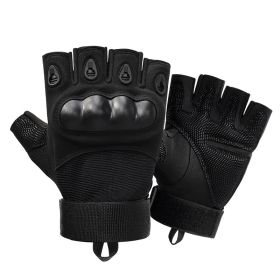 Tactical Military Gloves Shooting Gloves Touch Design Sports Protective Fitness Motorcycle Hunting Full Finger Hiking Gloves (Color: Black 2, size: L)