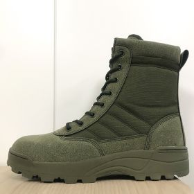 2021 New Us Military Leather Boots for Men Combat Bot Infantry Tactical Boots Askeri Bot Army Bots Army Shoes Erkek Ayakkabi (Color: Army Green, size: 37)