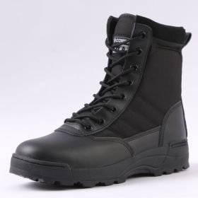 Men Boots Tactical Military Boots Special Force Desert Combat Army Boots Outdoor Hiking Boots Ankle Shoes Men Work Safty Shoes (Color: Black, size: 44)