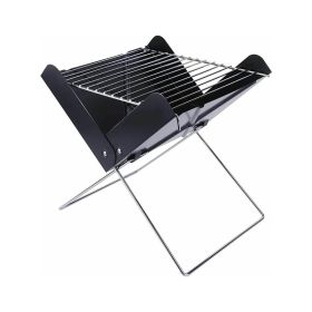 Mini Tabletop Camping Portable Grill Charcoal Barbecue Grill (Color: Black, size: 12 In)