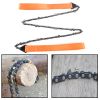 11/33 Teeth Survival Chain Saw Hand ChainSaw Hand Steel Wire Saw Outdoor Wood Cutting Emergency Wire Kits Camping Hiking Tool