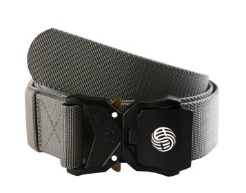 Quick Release Buckle Tactical Belt Military Hiking Rigger Nylon Web Work Belt Heavy Duty Work Belt Stretch Strap ((Coffee) (Color: Light Gray)