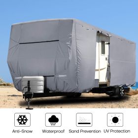 Heavy Duty Travel Trailer RV Cover Waterproof 4-Ply Anti-UV Fits Camper 16'-38' (size: 30’L x 105"W x 108"H)